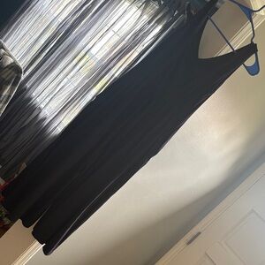 Black Sleeveless Drawstring Waist Jumper